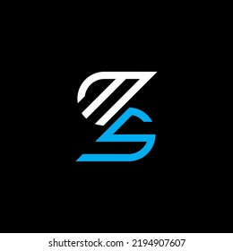 MS letter logo creative design with vector graphic, MS simple and modern logo.
