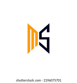 Diseño creativo del logotipo de la letra MS con gráfico vectorial, MS simple y moderno logotipo.