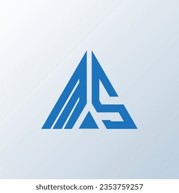Diseño creativo del logo de la carta de MS. Diseño único de MS.

