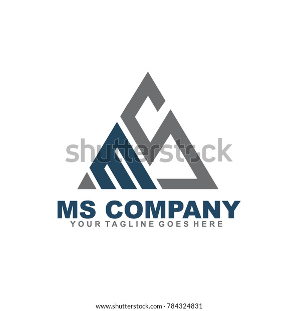 Ms Letter Logo Design Stock Vector (Royalty Free) 784324831