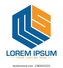Diseño de logotipos de letras MS Diseño de logotipos creativos y modernos