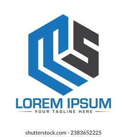 Diseño de logotipos de letras MS Diseño de logotipos creativos y modernos