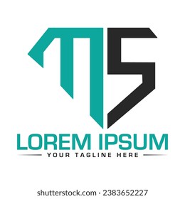 Diseño de logotipos de letras MS Diseño de logotipos creativos y modernos
