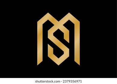 MS letter logo design, initial, monogram, icon, symbol, lettering of M and S letter, geometric based that shape a classy looks. Very suitable for restaurant, wedding organizer or jewellery brands.