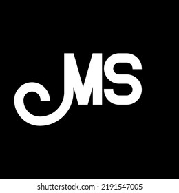 MS letter logo design. M S