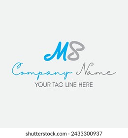 MS Letter logo design. MS simple logo design