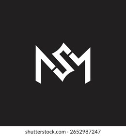 MS Letter Logo Design Stylish Vetor for Branding and Business Identity (Vetor estiloso de design de carta da MS para marcas e identidade comercial).
