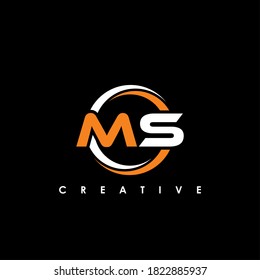 MS Letter Logo Design Template Vektor
