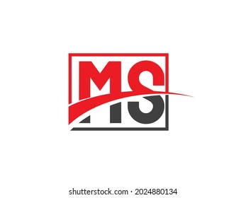 MS Letter Logo Design template