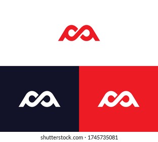 Ms Letter Logo Design Vector