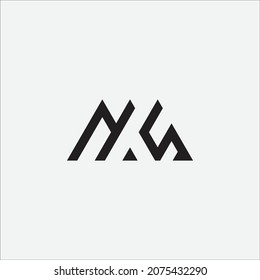 ms letter logo design vector template