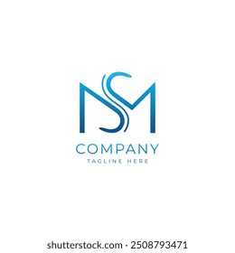 MS Letter Logo Design Vector Illustration