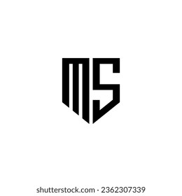 Diseño del logotipo de la letra MS con fondo blanco en el ilustrador. Logo vector, diseños de caligrafía para logotipo, afiche, invitación, etc.