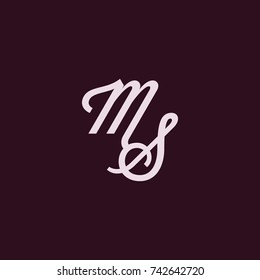 MS Letter Logo, Icon, Vector element design
