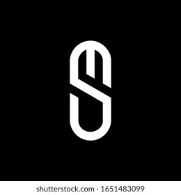Logo de la letra MS. Diseño de letra M