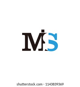 ms letter logo. mis letter logo