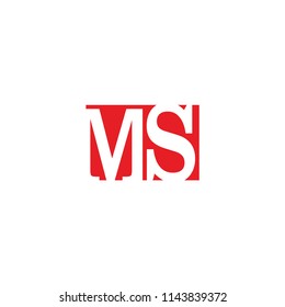 ms letter logo. mis letter logo