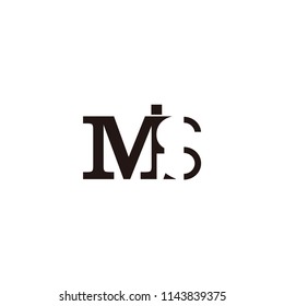 ms letter logo. mis letter logo