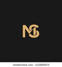 vector de logotipo de tipo de letra MS, vector de imagen MS concepto inicial 