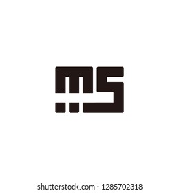 ms letter vector logo