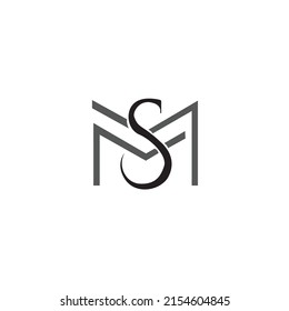 Ms Letters Abstract Logo Design Stock Vector (Royalty Free) 2154604845 ...