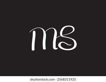 MS Logo Design Template Vector Graphic Branding Element.
