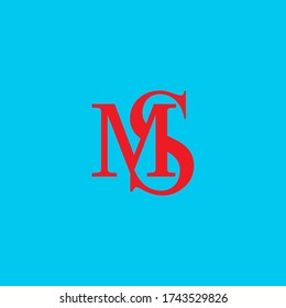 Ms Logo Design Vector Illustration Stock Vector (royalty Free) 1743529826