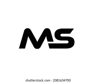 MS logo design vector template