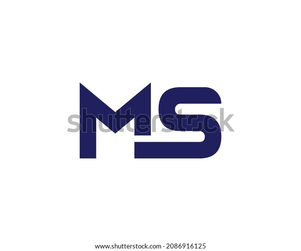 Ms Logo Design Vector Template Stock Vector (Royalty Free) 2086916125 ...