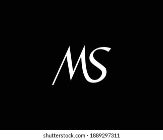 Ms Logo Letter Design Template Element Stock Vector (Royalty Free ...