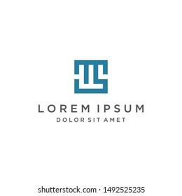 MS Logo Monogram Icon Vector Template