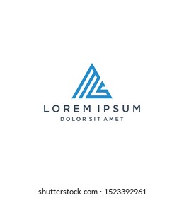 MS Logo or SM Logo Monogram Icon Vector Symbol Template