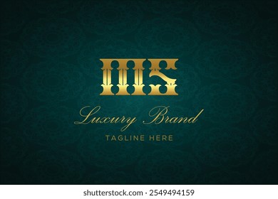 DISEÑO DE LOGOTIPO DE LETRA MS LUXURY. Es un logotipo de lujo del monograma de la letra, este logotipo se hace combinando dos letras