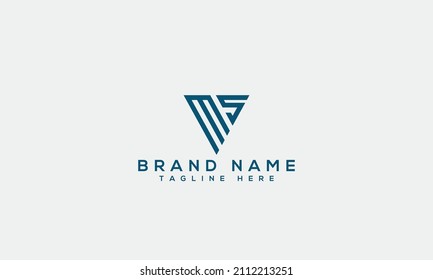 MS m diseño creativo de letra moderna diseño icono único plantilla artística 