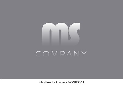 MS M S letter logo combination pastel blue alphabet vector creative company icon design template modern