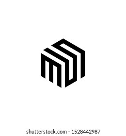 MS, M, S logo vector icon template download