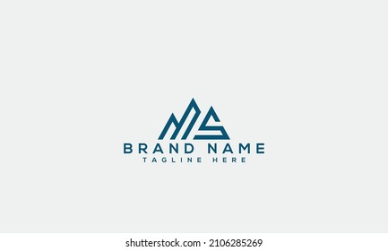 MS m diseño de logotipo creativo moderno letra única icono de plantilla artística 