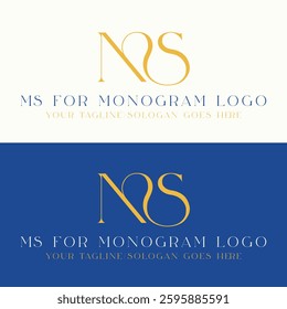 MS for Monogram, Elegant, Fashion related Logo vector file Template