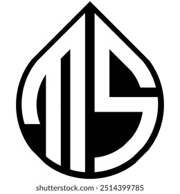  "MS" monogram text logo for personal, organizational or business use.