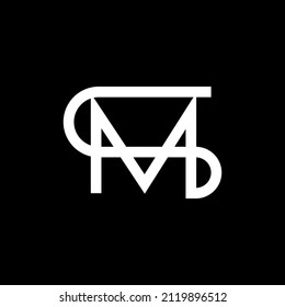 Logo del vector monograma de MS que combina dos letras artísticamente. Elegante logo con fondo negro. Adecuado para productos, marca y empresa. 