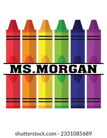 Sra. Morgan De Nuevo A La Plantilla De Impresión De Camisas De La Escuela 