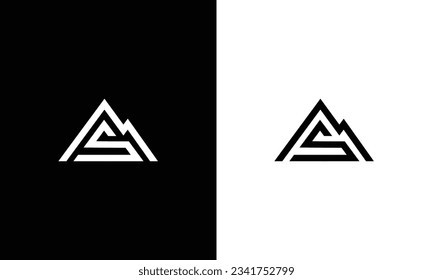 MS, S, M abstract letters logo monogram