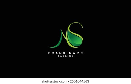 MS, SM, Abstract initial monogram letter alphabet logo design