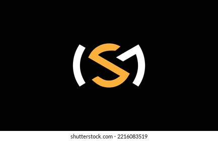 MS, SM Abstract Letters Logo Emblem Monogram