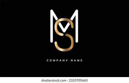 MS, SM Abstract Letters Logo Monogram