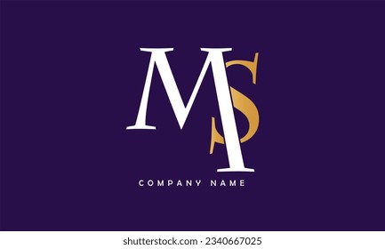MS, SM Abstract Letters Logo Monogram