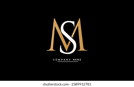 Monogramm für abstrakte MS-, SM-Logos