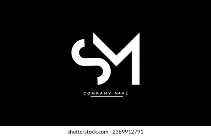 MS, SM Abstract Letters Logo Monogram