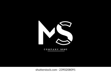 MS, SM Abstract Letters Logo Monogram