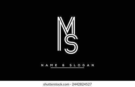 MS, SM Abstract Letters Logo Monogram